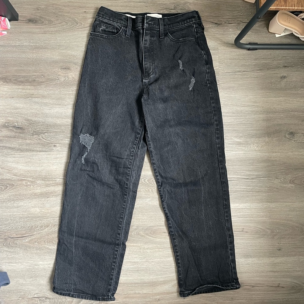 Universal Thread High Rise Vintage Straight Black Jeans